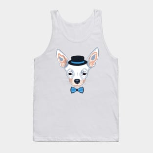 dog Chihuahua breed in hat and bow tie Tank Top